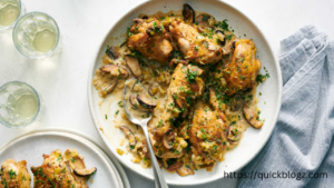 Braised Chicken with Mushrooms and Yellow Potatoes